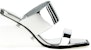 (W) Alexander McQueen Sandal Platform Kulit Hujung Terbuka 'Silver' 747190W4WG08100