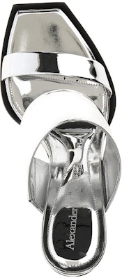 (Women) Alexander McQueen Leather Platform Open-Toe Sandals 'Silver' 747190W4WG08100 Lookbook (Women) Alexander McQueen Leather Platform Open-Toe Sandals 'Silver' 747190W4WG08100
