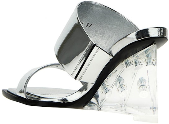 (Women) Alexander McQueen Leather Platform Open-Toe Sandals 'Silver' 747190W4WG08100 Shop (Women) Alexander McQueen Leather Platform Open-Toe Sandals 'Silver' 747190W4WG08100