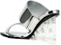 (W) Alexander McQueen Sandal Platform Kulit Hujung Terbuka 'Silver' 747190W4WG08100