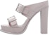 (W) Alexander McQueen Kasut Platform Kulit Peep Toe 'Ungu' 734985WHSWD5739