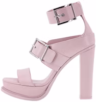 (Women) Alexander McQueen Leather Platform Sandal 'Pink Buckle' 734984WHSWD5739 (Women) Alexander McQueen Leather Platform Sandal 'Pink Buckle' 734984WHSWD5739