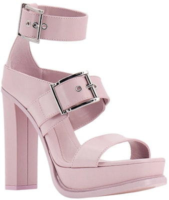 (Women) Alexander McQueen Leather Platform Sandal 'Pink Buckle' 734984WHSWD5739 Order (Women) Alexander McQueen Leather Platform Sandal 'Pink Buckle' 734984WHSWD5739