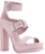 (W) Alexander McQueen Sandal Platform Kulit 'Pink Buckle' 734984WHSWD5739
