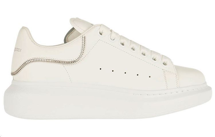 (W) Alexander McQueen Leather Platform Sneaker 'White Fashion' 圖 2