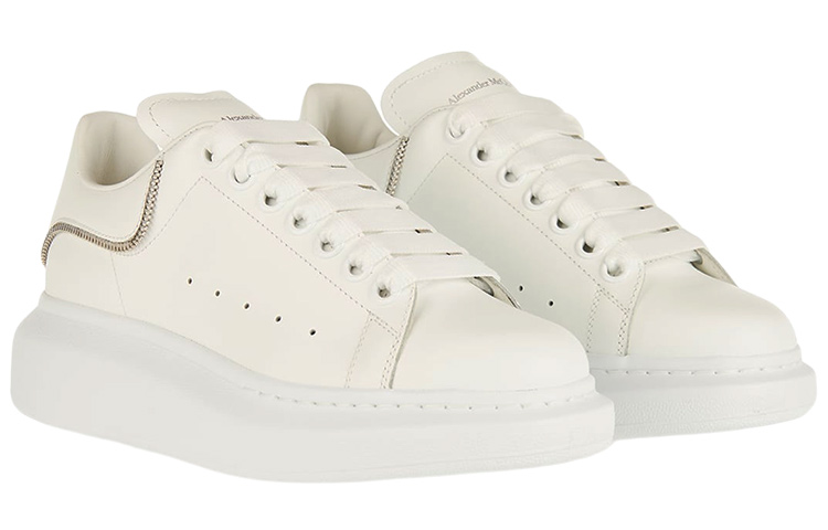 (W) Alexander McQueen Leather Platform Sneaker 'White Fashion' 圖 3