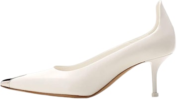 (Women) Alexander McQueen Leather Pointed-Toe High Heel 'White' 709999WHSWD9359 (Women) Alexander McQueen Leather Pointed-Toe High Heel 'White' 709999WHSWD9359