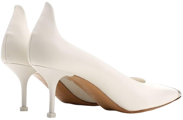 (W) Alexander McQueen Kulit Tumit Tinggi Hujung Tajam 'Putih' 709999WHSWD9359 Shop (W) Alexander McQueen Kulit Tumit Tinggi Hujung Tajam 'Putih' 709999WHSWD9359