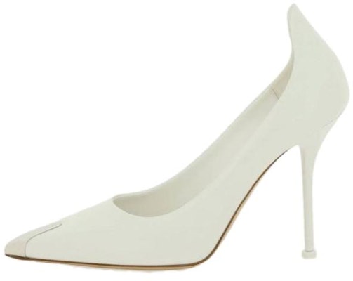 (W) Alexander McQueen Stiletto Kulit Lancip 'Putih' 709996WHSWD9359 Buy (W) Alexander McQueen Stiletto Kulit Lancip 'Putih' 709996WHSWD9359