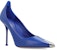 (W) Alexander McQueen Tumit Tinggi Kulit Berkepala Runcing 'Biru' 709996WHSWD4394