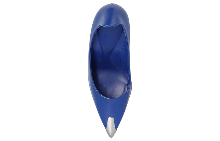 (W) Alexander McQueen Leather Pointed High Heels 'Blue' 圖 4