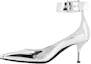 Buy (Women) Alexander McQueen Leather Pointed Toe Buckle Stiletto 'Silver' 744483W4WG18100