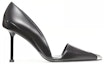 Order (W) Alexander McQueen Kulit Tumit Runcing Slip-On Hitam 'Stiletto Selesa Anti-Gelincir' 768104WIEA31081