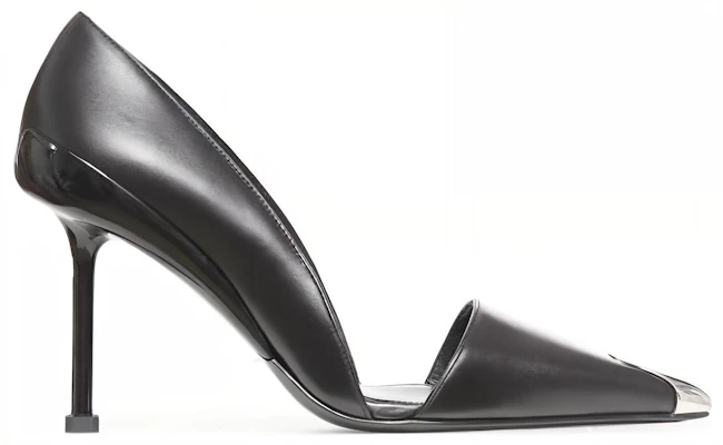 (W) Alexander McQueen Leren Puntige Slip-On Zwart ''Comfortabele Antislip Hoge Hak'' 768104WIEA31081 Order (W) Alexander McQueen Leren Puntige Slip-On Zwart ''Comfortabele Antislip Hoge Hak'' 768104WIEA31081