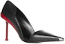 Lookbook (W) Alexander McQueen Leren Puntige Slip-On Stiletto ''Zwart'' 768104WIEA31695