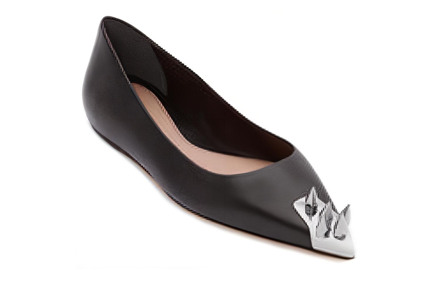 Shop (Women) Alexander McQueen Leather Pointed Toe Slip-On 'Black' 651815WIA141081