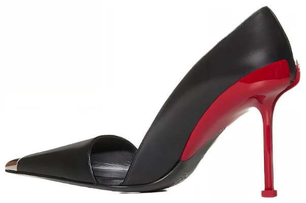 (W) Alexander McQueen Leren Puntige Slip-On Stiletto ''Zwart'' 768104WIEA31695 Shop (W) Alexander McQueen Leren Puntige Slip-On Stiletto ''Zwart'' 768104WIEA31695