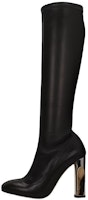 (Women) Alexander McQueen Leather PU High-Top 'Black' 534136WHSS01000 (Women) Alexander McQueen Leather PU High-Top 'Black' 534136WHSS01000