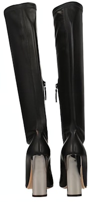 (Women) Alexander McQueen Leather PU High-Top 'Black' 534136WHSS01000 Purchase (Women) Alexander McQueen Leather PU High-Top 'Black' 534136WHSS01000