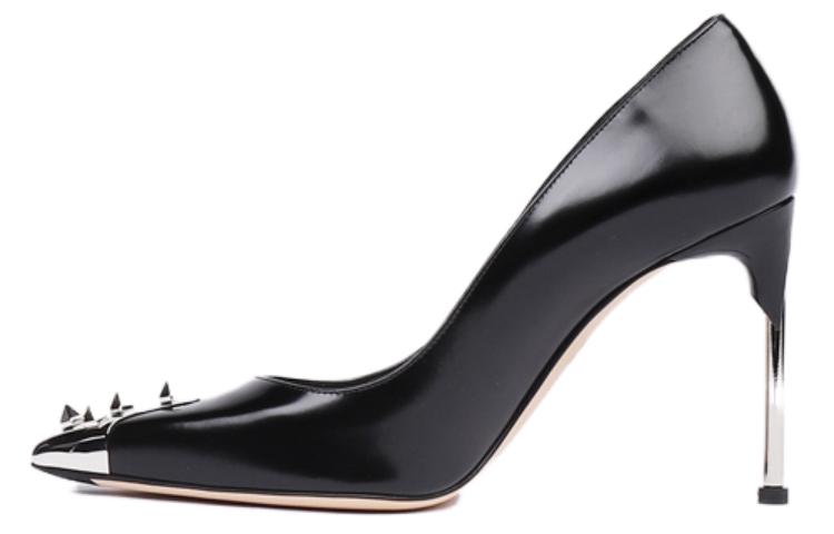 (Women) Alexander McQueen Leather Pump Black 'Elegant Simplicity Stiletto' 633504WHV7B1081