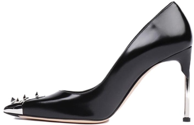 (Women) Alexander McQueen Leather Pump Black 'Elegant Simplicity Stiletto' 633504WHV7B1081 Buy (Women) Alexander McQueen Leather Pump Black 'Elegant Simplicity Stiletto' 633504WHV7B1081
