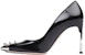(W) Alexander McQueen Kasut Tumit Kulit Hitam 'Kesederhanaan Elegan Stiletto' 633504WHV7B1081