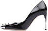 Buy (W) Alexander McQueen Kasut Tumit Kulit Hitam 'Kesederhanaan Elegan Stiletto' 633504WHV7B1081