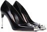 Order (W) Alexander McQueen Kasut Tumit Kulit Hitam 'Kesederhanaan Elegan Stiletto' 633504WHV7B1081