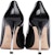 (W) Alexander McQueen Kasut Tumit Kulit Hitam 'Kesederhanaan Elegan Stiletto' 633504WHV7B1081