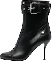 (Women) Alexander McQueen Leather Round Toe Stiletto Ankle Boot 'Black' 757505WIDR3 (Women) Alexander McQueen Leather Round Toe Stiletto Ankle Boot 'Black' 757505WIDR3