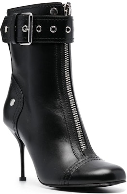 (W) Alexander McQueen Sepatu Boot Stilet dengan Tumit Runcing Kulit Hitam 757505WIDR3 Lookbook (W) Alexander McQueen Sepatu Boot Stilet dengan Tumit Runcing Kulit Hitam 757505WIDR3