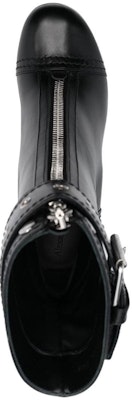 (W) Alexander McQueen Sepatu Boot Stilet dengan Tumit Runcing Kulit Hitam 757505WIDR3 Shop (W) Alexander McQueen Sepatu Boot Stilet dengan Tumit Runcing Kulit Hitam 757505WIDR3