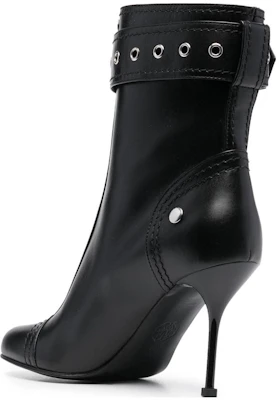 (W) Stivaletto Tacco Stiletto in Pelle Alexander McQueen Punta Tonda ''Nero'' 757505WIDR3 Purchase (W) Stivaletto Tacco Stiletto in Pelle Alexander McQueen Punta Tonda ''Nero'' 757505WIDR3