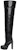(Women) Alexander McQueen Leather Round Toe Tall Boots 'Black' 745241WIDR21000