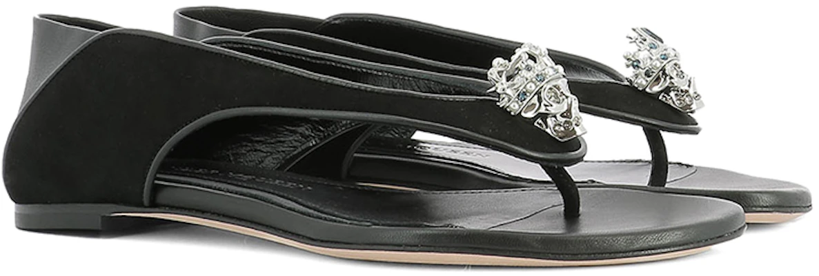 (W) Sandalia de Cuero Alexander McQueen 'Negra' 462274WHI6C1000 Order (W) Sandalia de Cuero Alexander McQueen 'Negra' 462274WHI6C1000