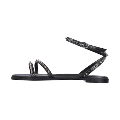 (W) Alexander McQueen Leather Sandal 'Black'