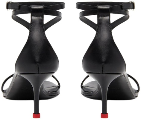 (W) 알렉산더 맥퀸 블랙 가죽 컴포트 샌들 790115WIFD11037 Shop (W) 알렉산더 맥퀸 블랙 가죽 컴포트 샌들 790115WIFD11037