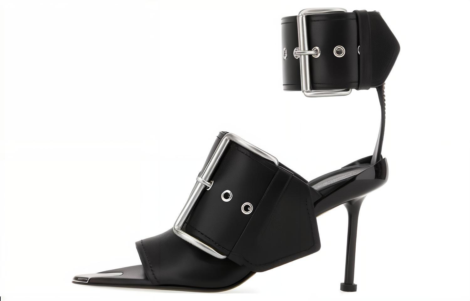 (Women) Alexander McQueen Leather Sandal 'Fashion Elegance' 768109WIEA31081