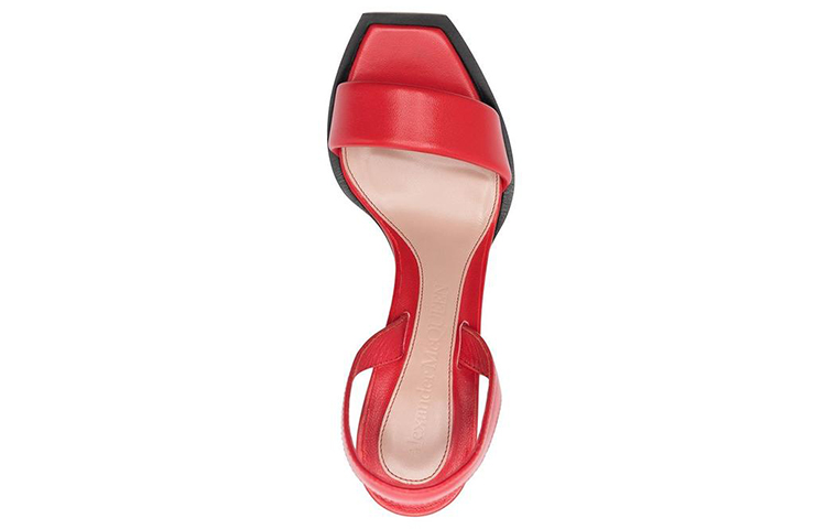 Shop (W) Sandal Kulit Alexander McQueen 'Fesyen Merah' 651808WHS4I6454