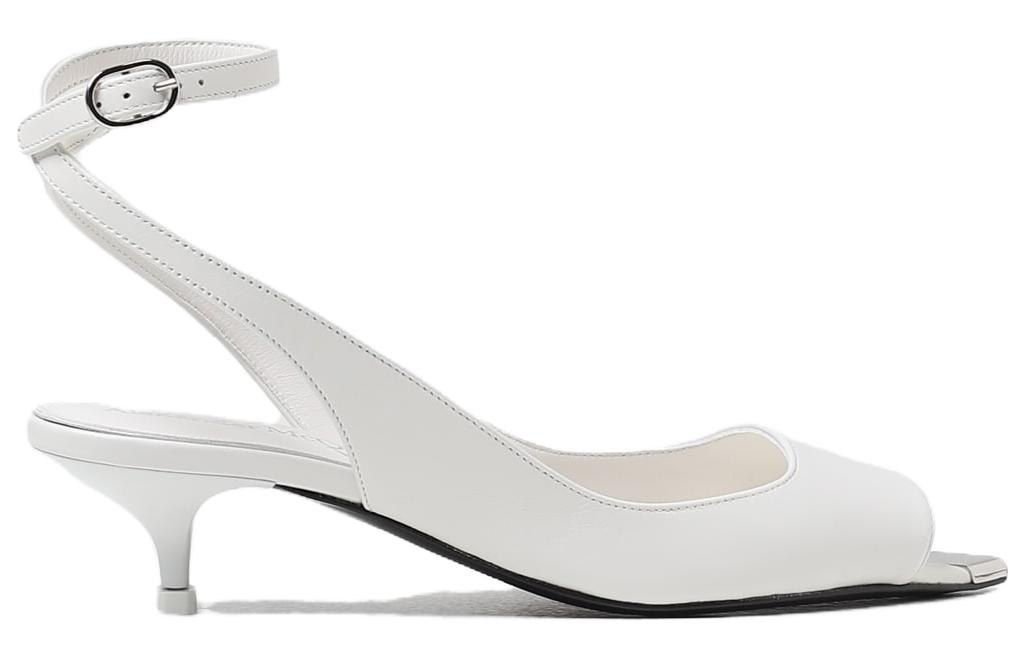 Order (W) Sandalia de Cuero Alexander McQueen 'Hebilla Blanca' 757494WIEA19359