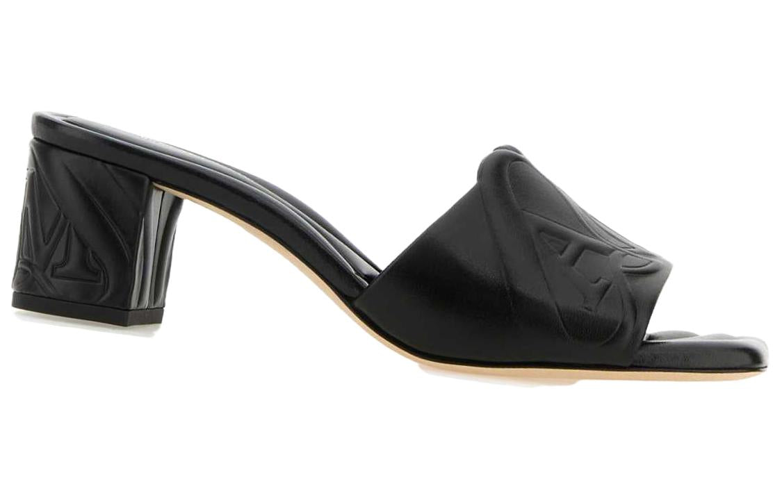 Order (W) Alexander McQueen Leren Sandalen ''Zwart'' 780713WIEAD1000