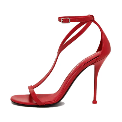 (W) Alexander McQueen Leather Sandals 'Red CMFT Casual'