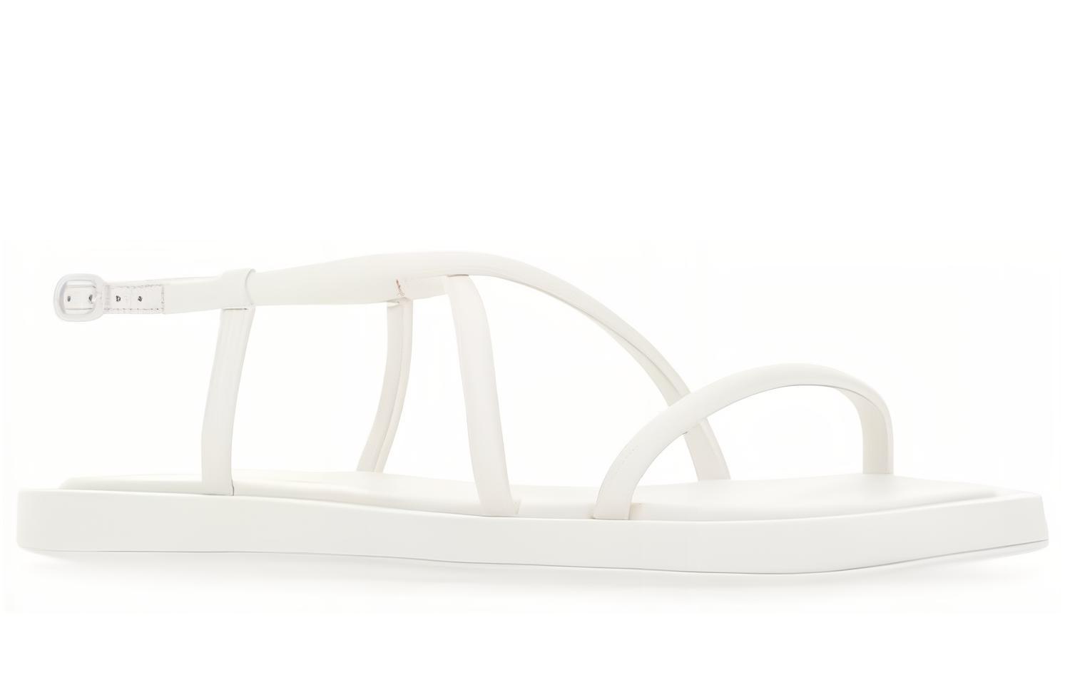 Order (W) Alexander McQueen Leren Sandalen ''Eenvoudig Wit'' 667371WHW269358