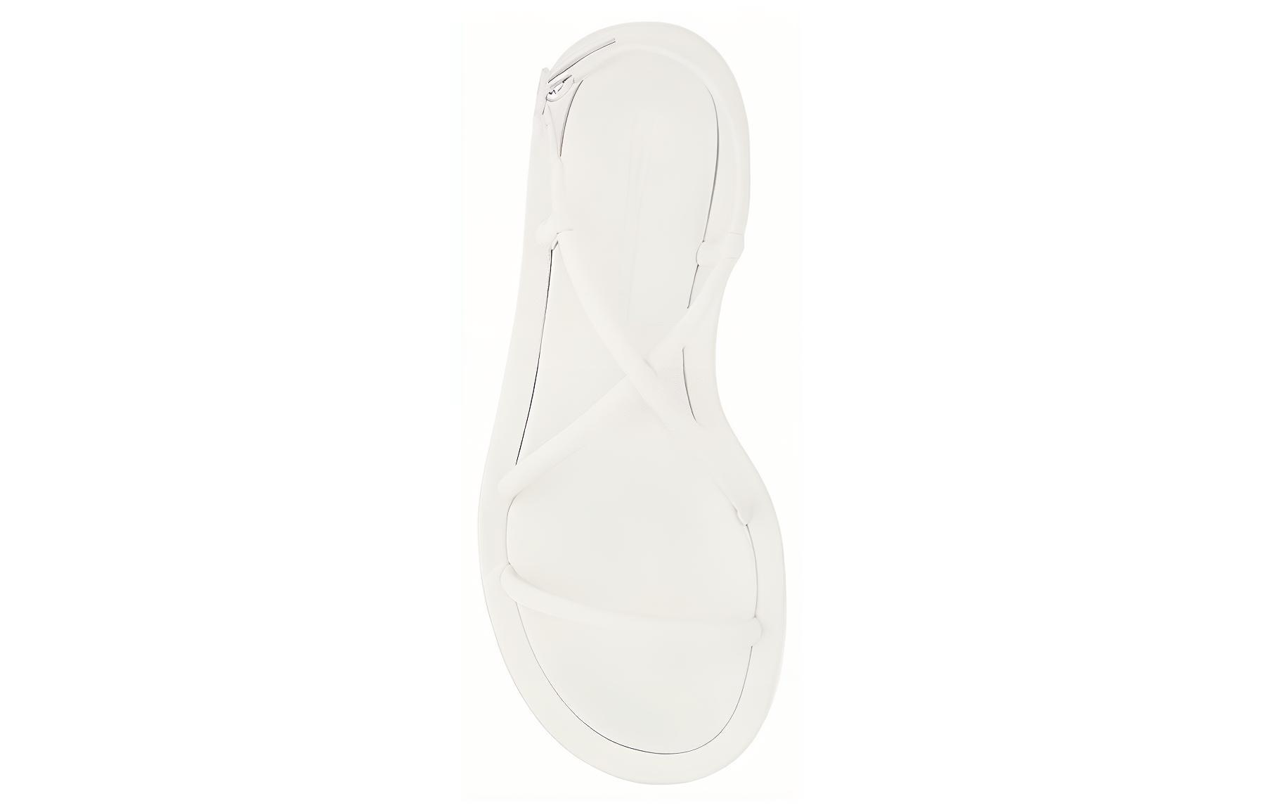 Lookbook (W) Alexander McQueen Leren Sandalen ''Eenvoudig Wit'' 667371WHW269358
