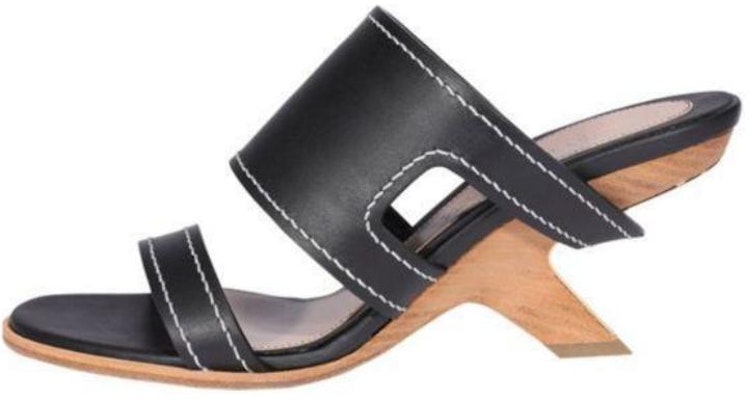 (W) 亚历山大·麦昆 舒适黑色皮革拖鞋 621840WHXZ71083 Buy (W) 亚历山大·麦昆 舒适黑色皮革拖鞋 621840WHXZ71083