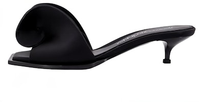 (Women) Alexander McQueen Leather Slide 'Black Comfort Fashion' 780761W4EM01000 (Women) Alexander McQueen Leather Slide 'Black Comfort Fashion' 780761W4EM01000