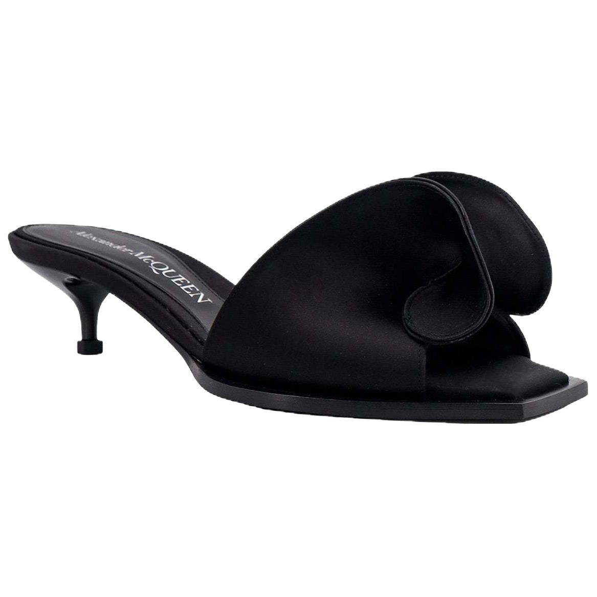 Shop (W) Sandales en Cuir Alexander McQueen ''Noir Confort Mode'' 780761W4EM01000