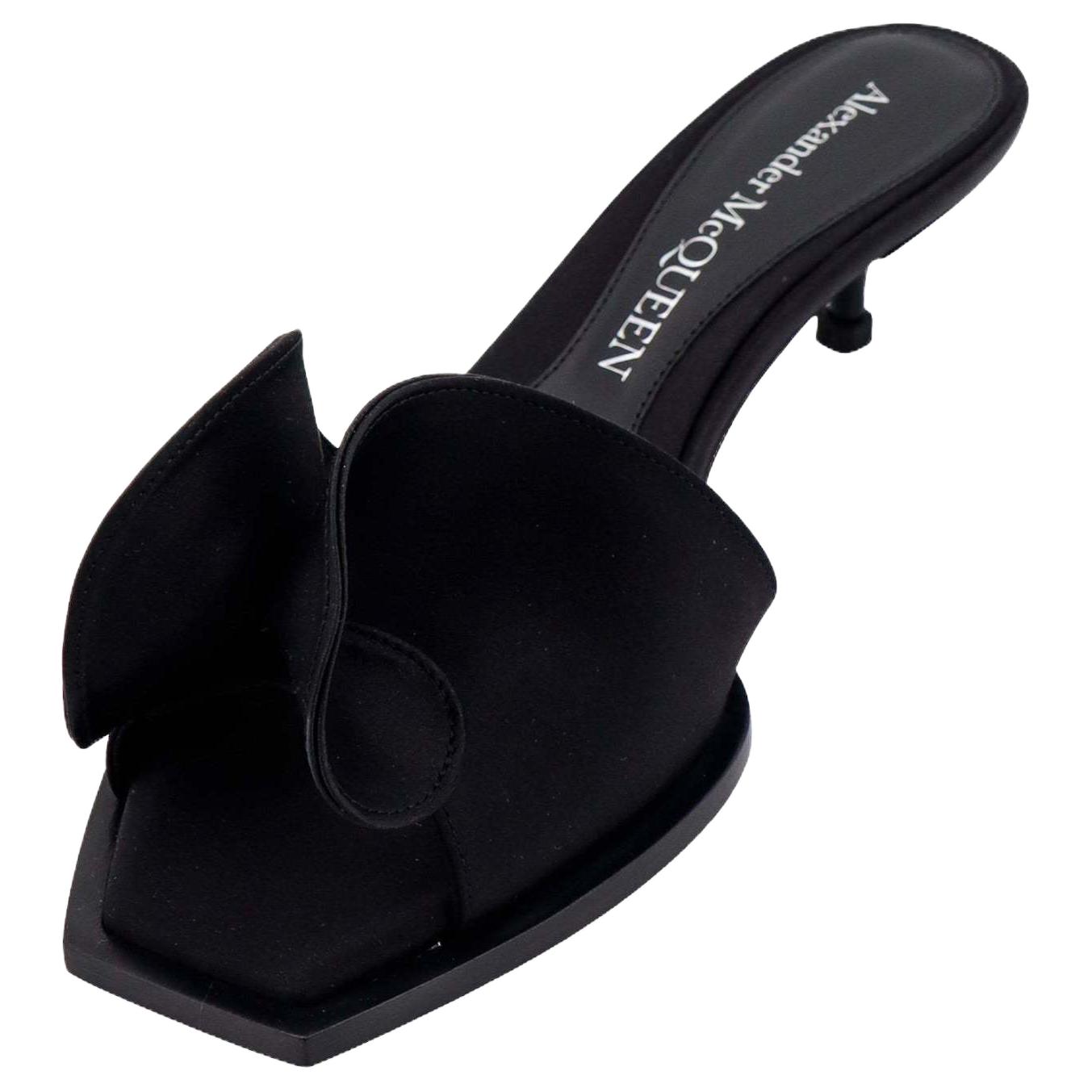 (W) Alexander McQueen Leather Slide 'Black CMFT Fashion' 圖 5