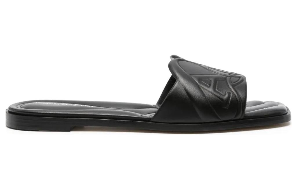 (W) Alexander McQueen Leather Slide 'Black Fashion' 圖 2