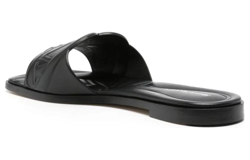 (W) Alexander McQueen Leather Slide 'Black Fashion' 圖 4